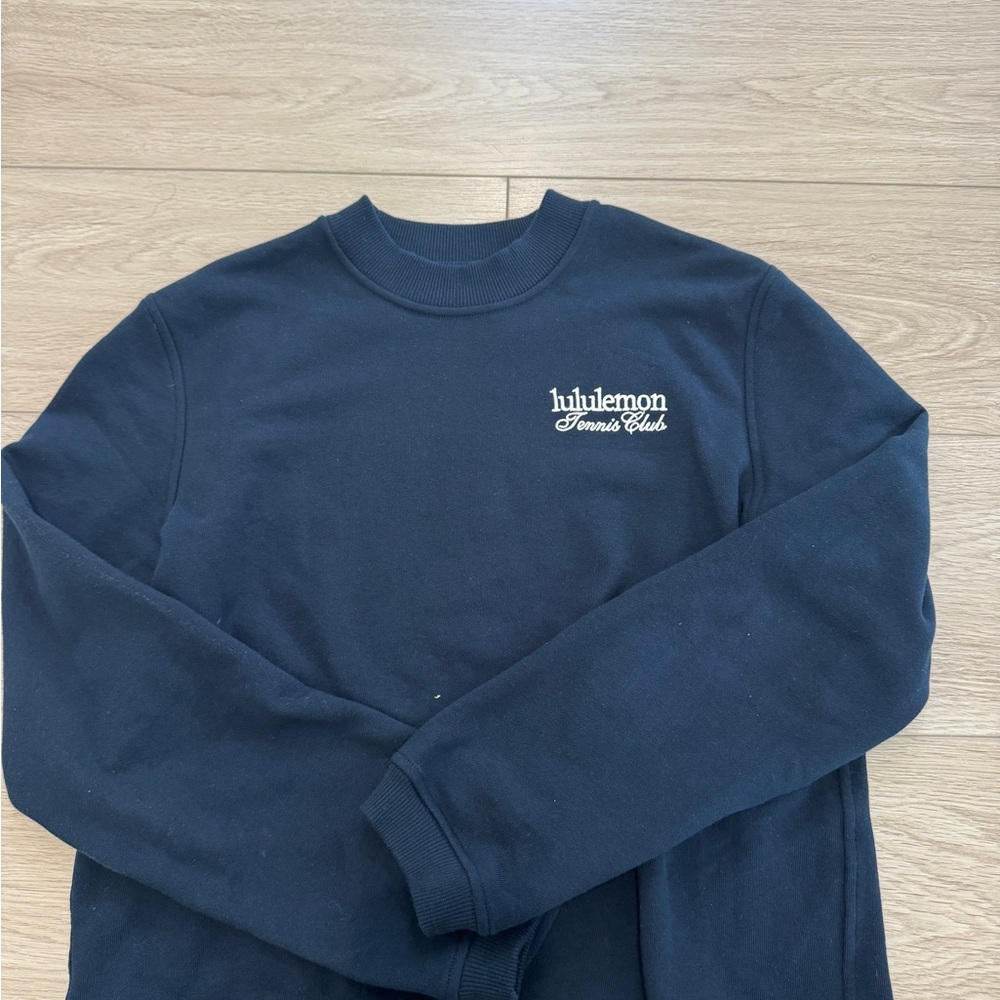 lululemon athletica Navy Crewneck with White Script Logo